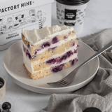 Trozo Torta Lemon Blueberry Cake