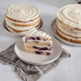 Trozo Torta Lemon Blueberry Cake